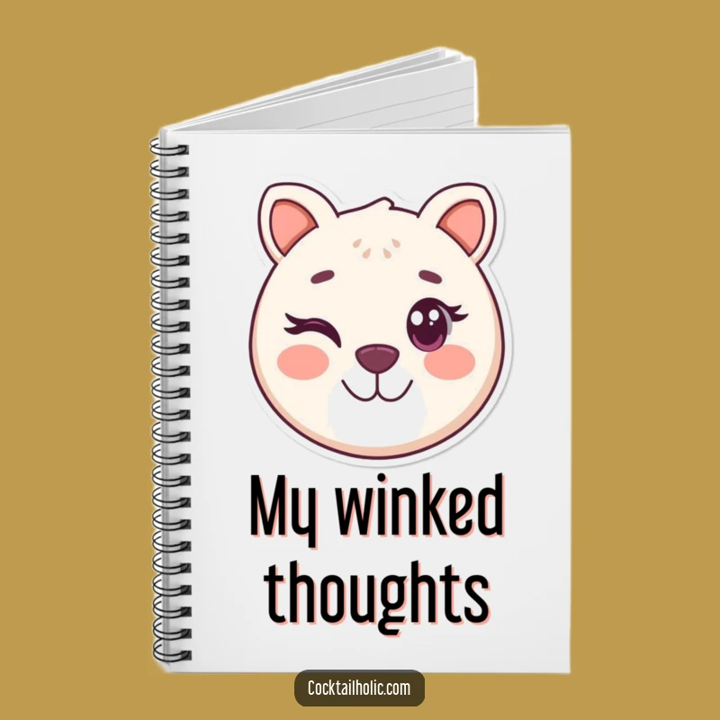 Funny Winking Animal Face Notebook - Playful Journal for Ideas