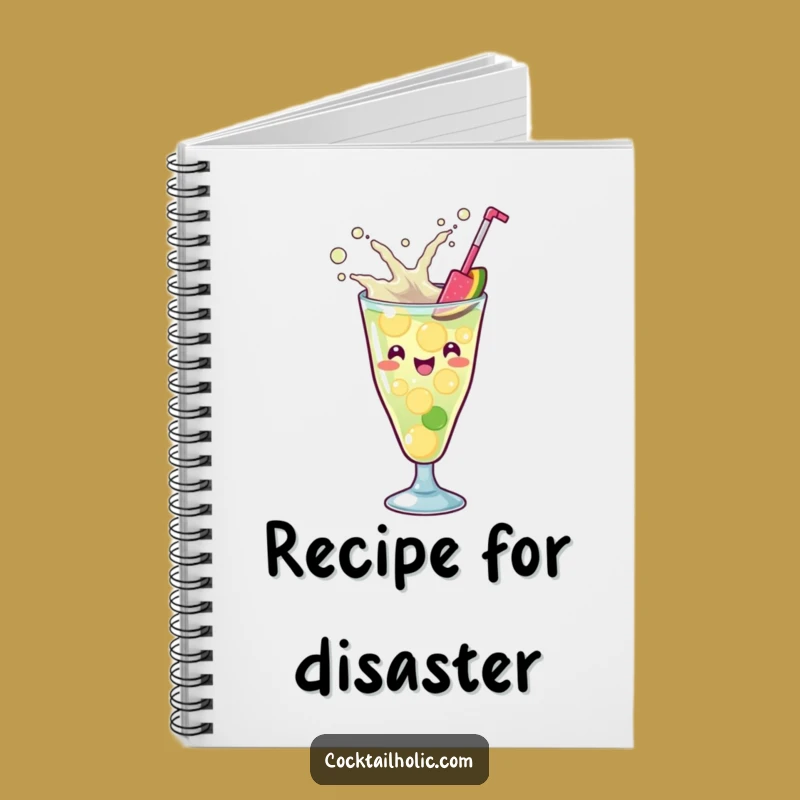 Funny Kawaii Cocktail Splash Notebook - Journal Energetic Pages Gift