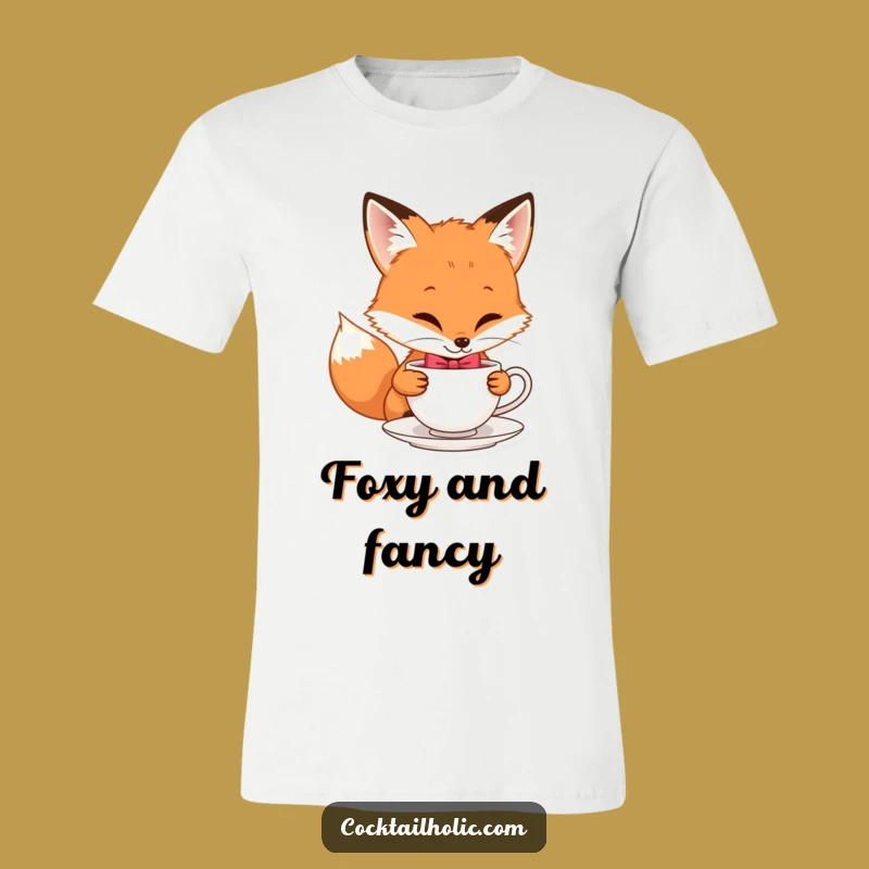 Funny Fox Bow Tie Tee: Dapper Sips for Everyday Elegance!