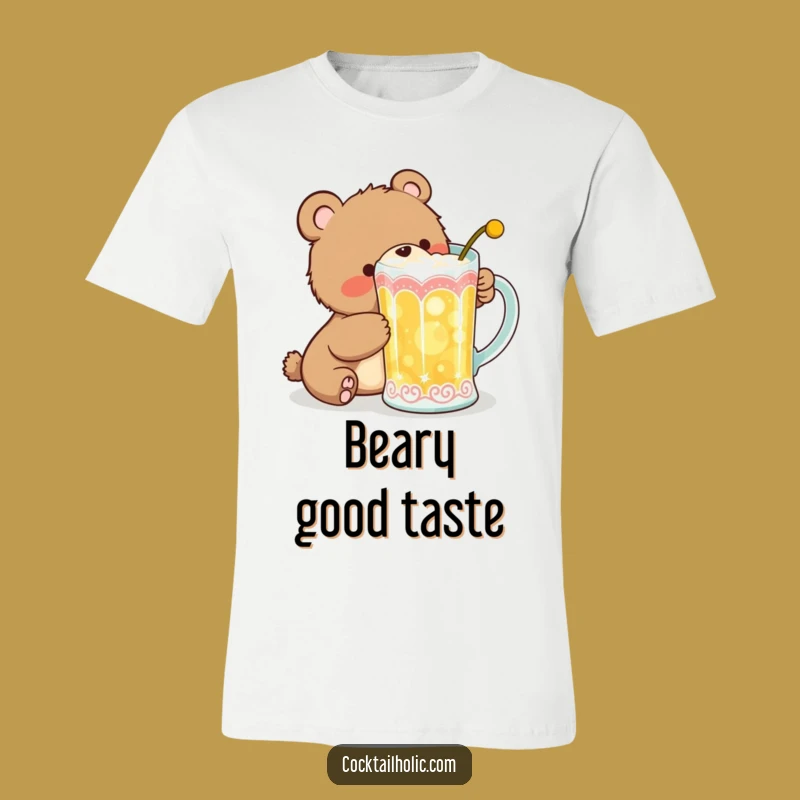 Funny Bear Cub Cocktail T-Shirt: Wear Your Mischief with Pride!