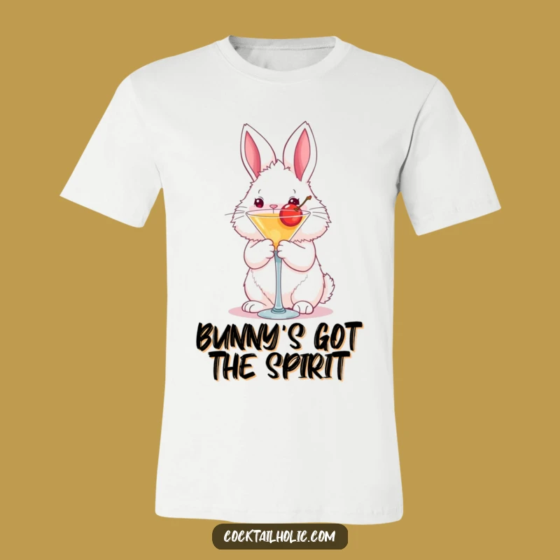 Funny Bunny Martini T-Shirt: Get Your Hoppy Hour On!