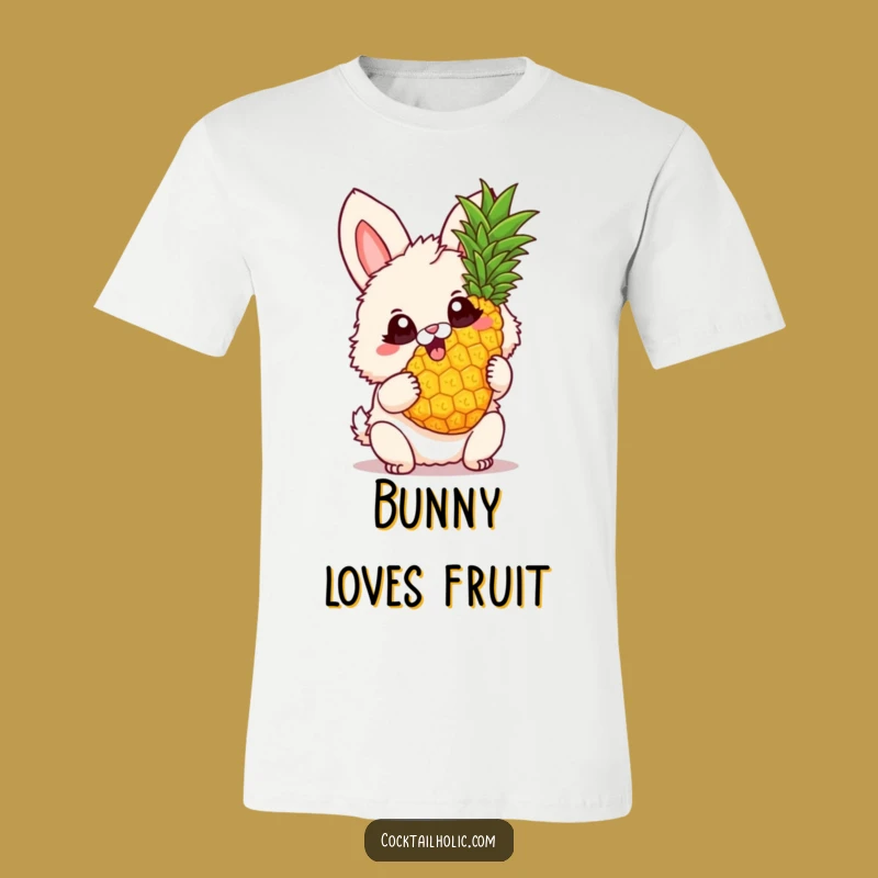 Funny Bunny Pineapple T-Shirt: Wear Your Joy and Tropical Vibes, a Perfect Funny Gift!
