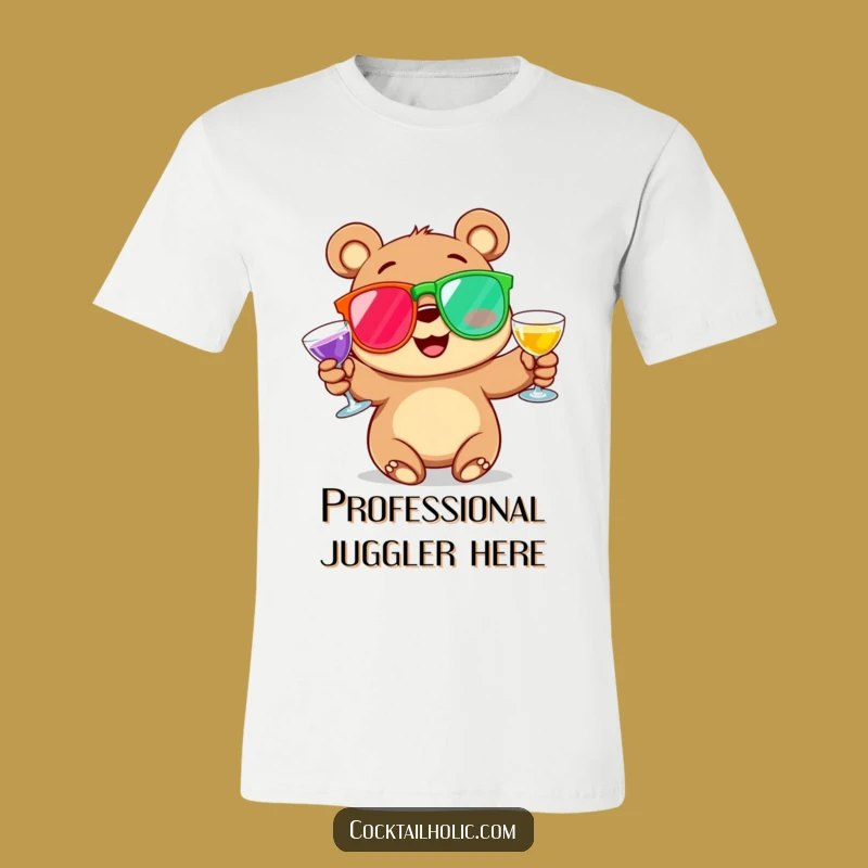 Funny Juggling Bear Cocktail Party T-Shirt: The Ultimate Funny Gift for Fun Lovers!