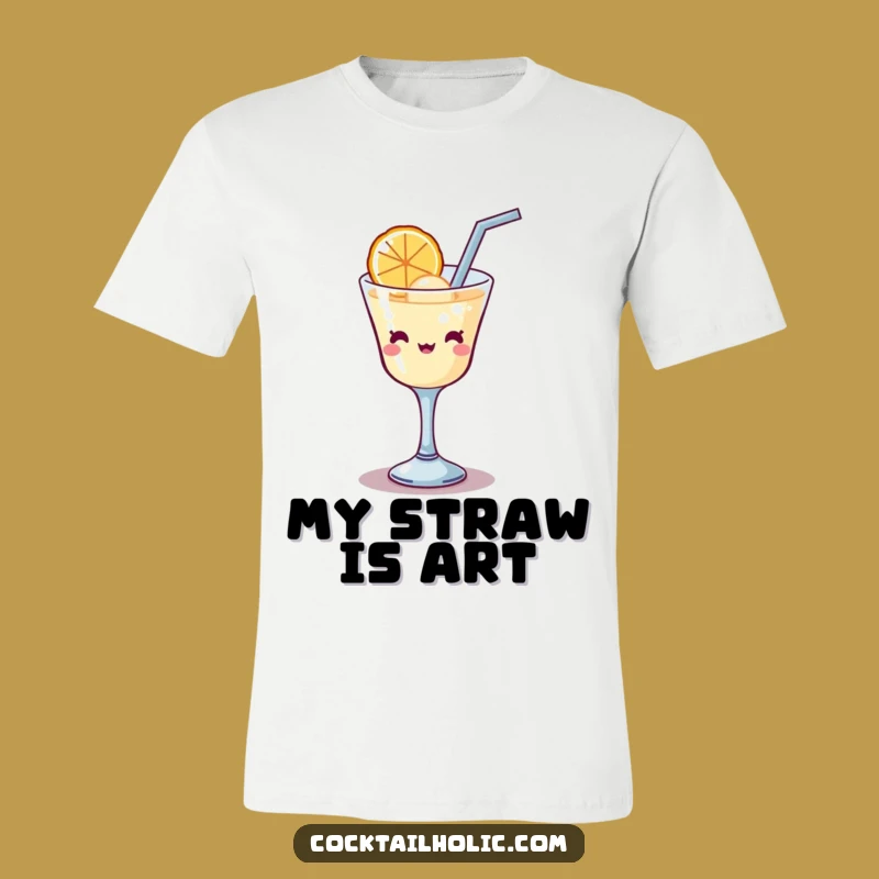 Funny Kawaii Cocktail Glass Bubble Sip T-Shirt - Hilarious Drink Tee Gift