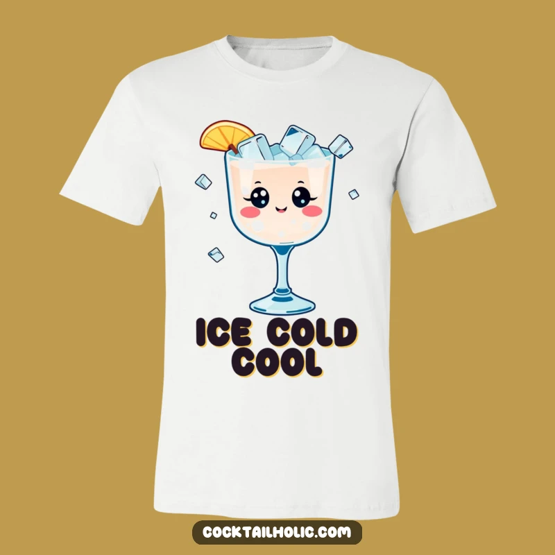 Funny Kawaii Cocktail T-Shirt - Hilarious Ice Juggling Tee Gift