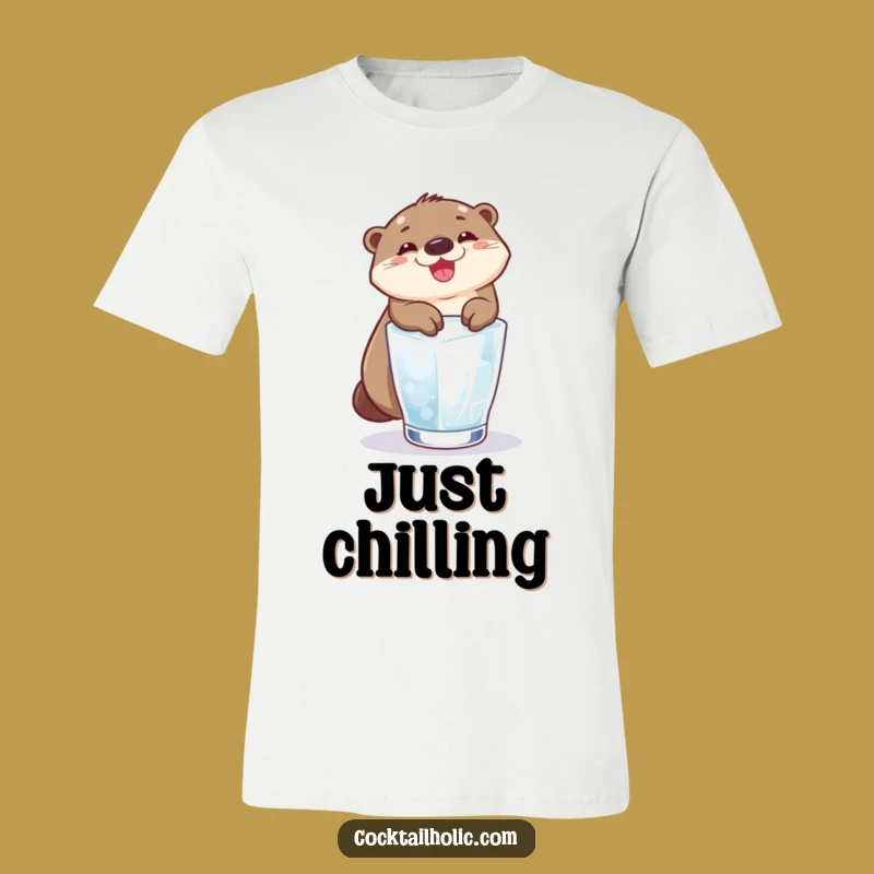 Funny Otter Ice Slide T-Shirt: Grinning Fun - The Ultimate Funny Gift!