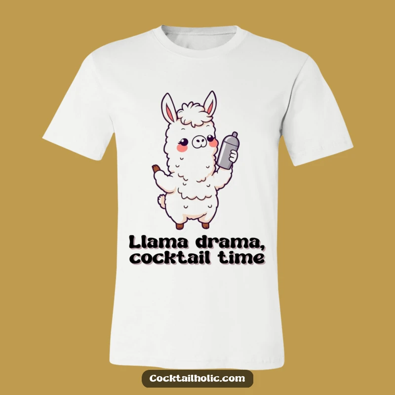 Funny Wobbly Llama T-Shirt: Hilarious Cocktail Shaker Tee, Perfect Funny Gift
