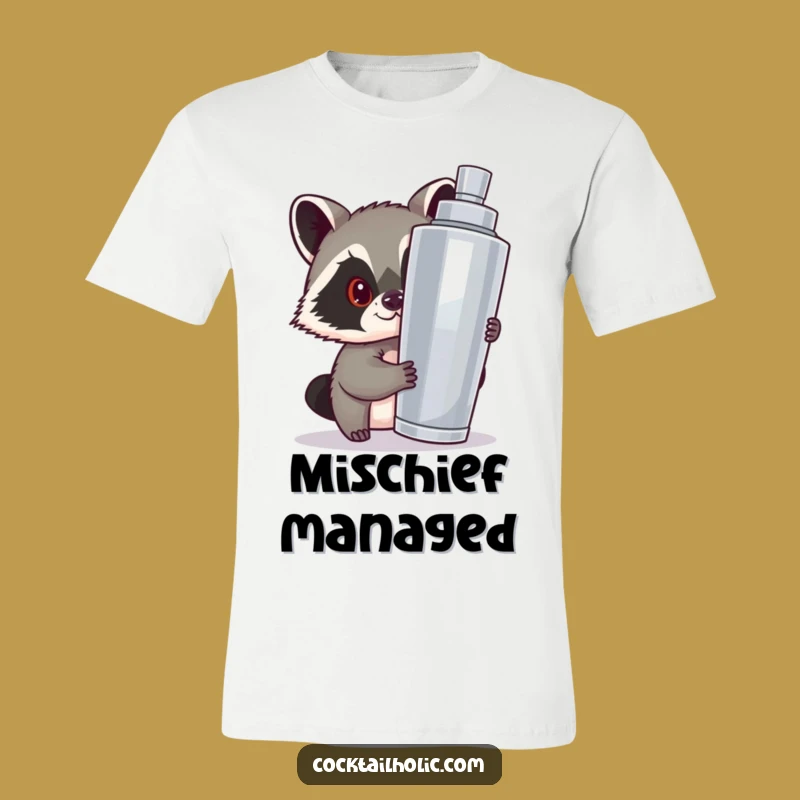 Funny Raccoon T-Shirt: Mischievous Shaker Peeker, Comfy Funny Gift Tee