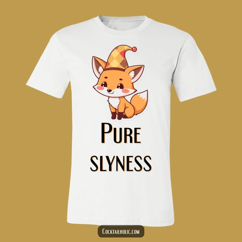 Funny Fox Jester T-Shirt: Wear Your Mischief with Style, a Perfect Funny Gift!