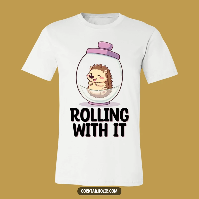 Funny Hedgehog Cocktail Shaker T-Shirt - Hilarious Animal Apparel Gift