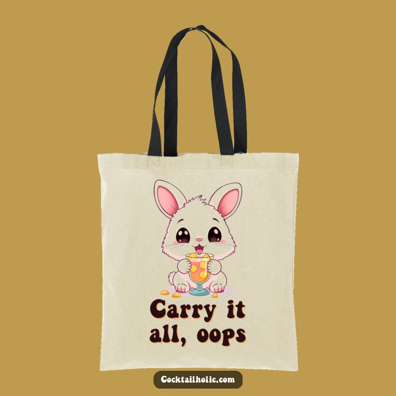 Funny Bunny Cocktail Spill Tote: Carry Your Fun-Filled Essentials!