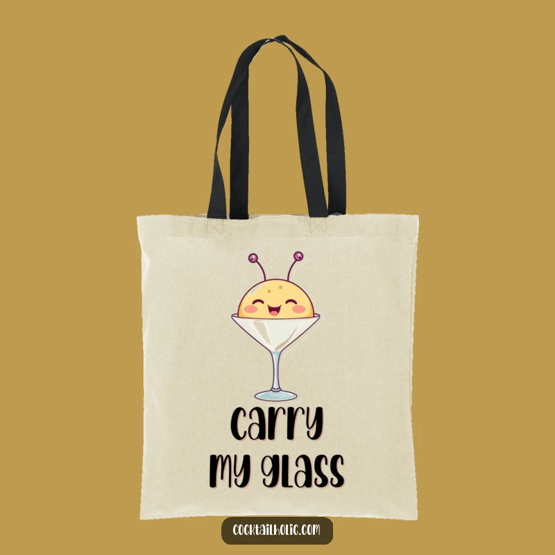 Funny Martini Creature Tote Bag - Happy & Practical Gift