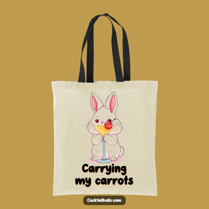 Funny Bunny Martini Tote Bag: Carry Your Essentials with Flair