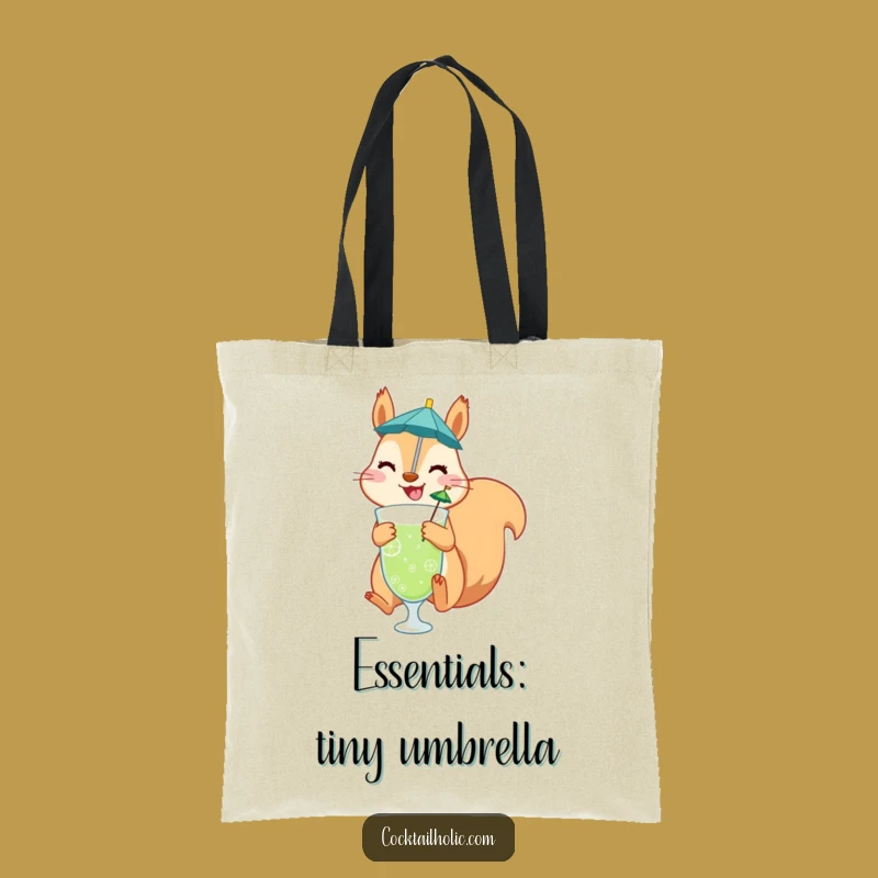 Funny Squirrel Tote Bag: Cheerful Drink Jumper, Stylish Funny Gift Accessory