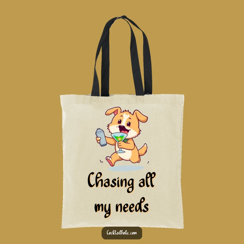 Funny Dog Tote Bag: Carry Your Party Spirit with this Cocktail Funny Gift