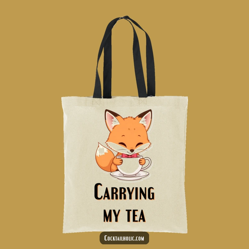 Funny Fox Bow Tie Tote: Carry Your Charm and Essentials!