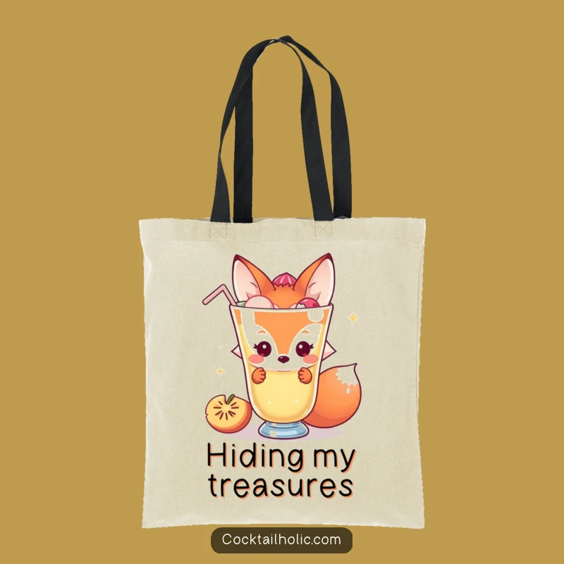 Funny Fox Tote Bag: Carry Your Secrets with this Cocktail Funny Gift