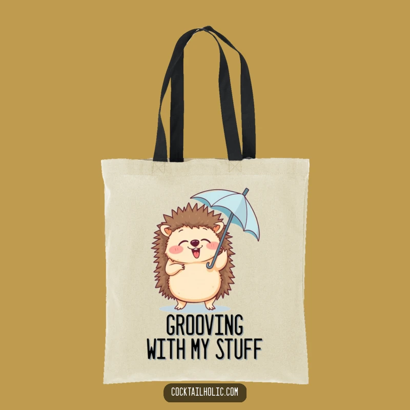 Funny Hedgehog Dance Tote Bag - Stylish & Hilarious Gift for Daily Fun