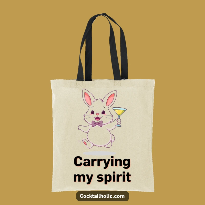 Funny Martini Bunny Tote Bag: Carry Your Celebration in Style Gift