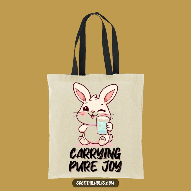 Funny Rabbit Tote Bag: Carry Your Charm with this Cocktail Funny Gift