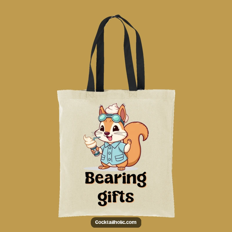 Funny Squirrel Tote Bag: Whipped Cream Carry-All - A Practical Funny Gift!