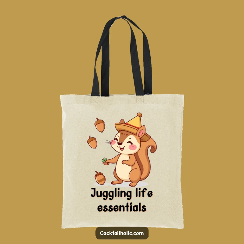 Funny Squirrel Sombrero Tote: Carry Your Fiesta Essentials in Style!