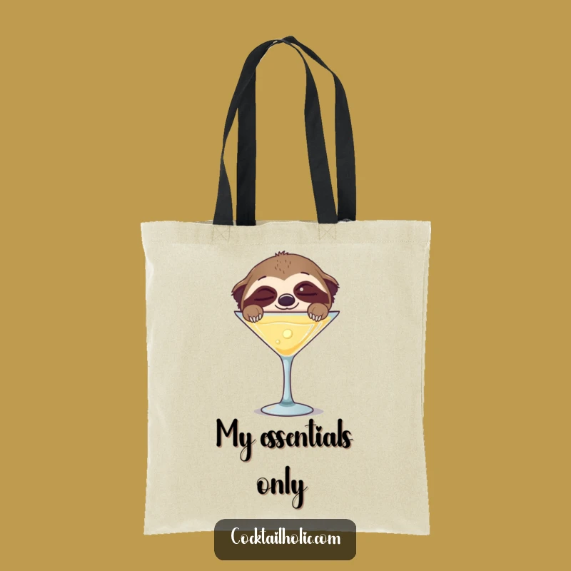 Funny Sloth Martini Tote Bag - Stylish & Hilarious Gift for Casual Days